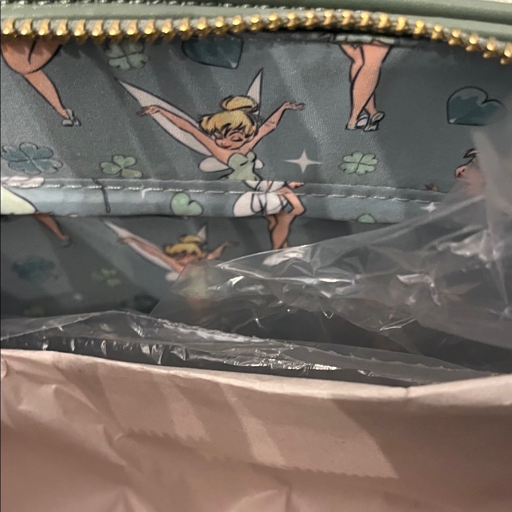 Loungefly Disney Tinker Bell Tote Bag - Mint Green - Picture 5 of 8